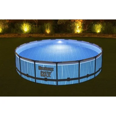 Bestway 4.57m x 1.07m pool set (one pool, filter pump(220-240v), ladder, cover, led light, compatible with cartridge 58094(ii)220-240v)